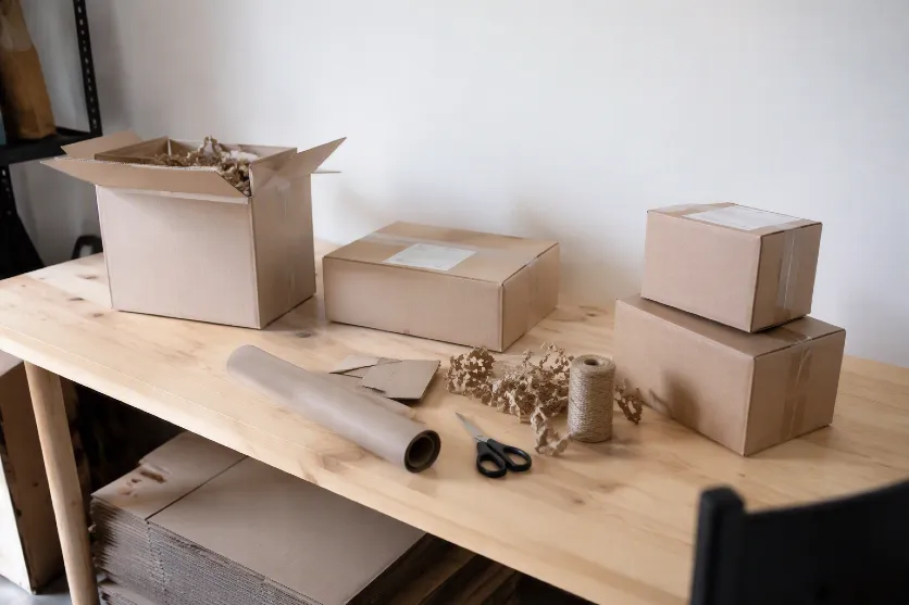 Emballage til forsendelse: papkasser, papirfyld og pakkesnor Nye EU regler for emballage